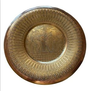Egyptian Metal Brass(?) Plate, Vintage
